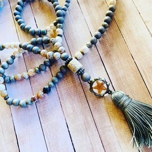 Boho Mala Beach Necklace Essential Oil Diffuser